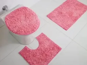 Trodelni set staza za kupatilo  Crvići